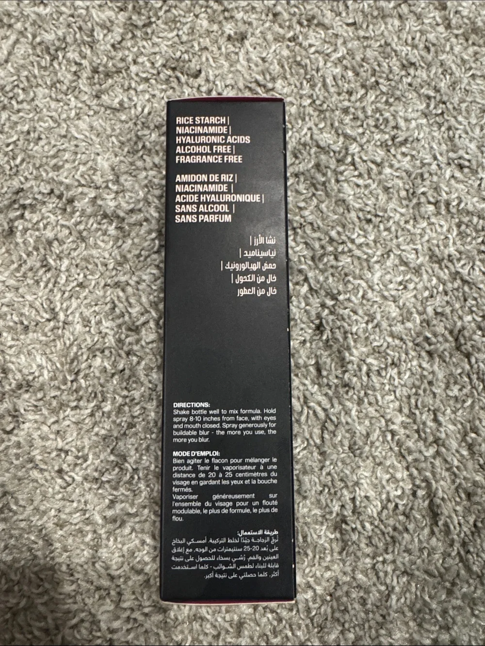 HUDA BEAUTY Easy Bake Setting Spray - Black Packaging with Pale Pink Logo